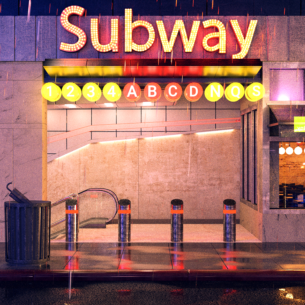 Subway station render