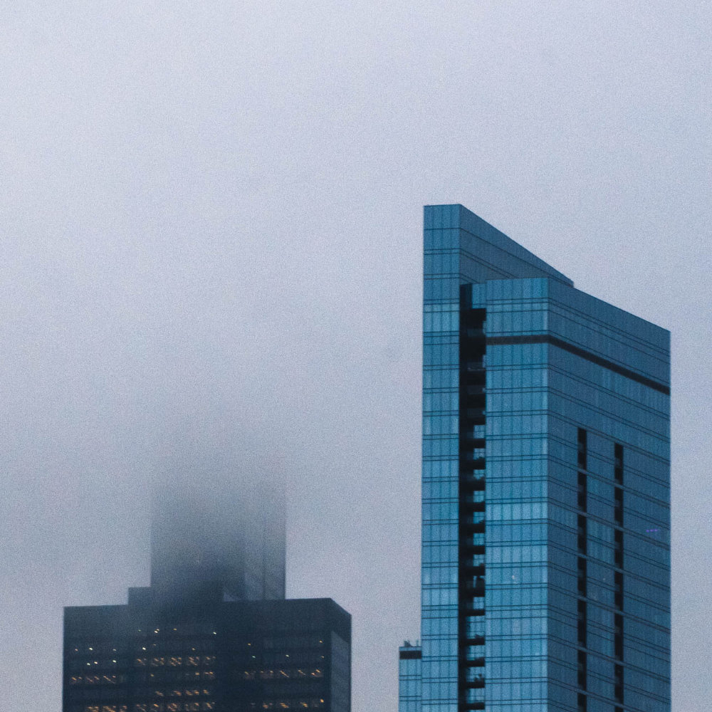 Foggy building